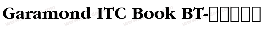 Garamond ITC Book BT字体转换